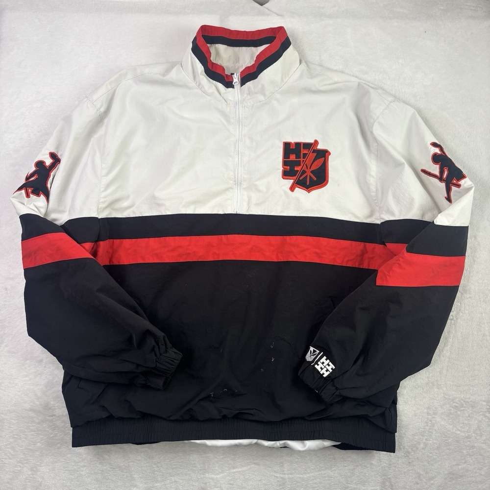 HI Finest Hawaii Pullover Long Sleeve 1/4 Windbreaker Sweatshirt Men's 2XL